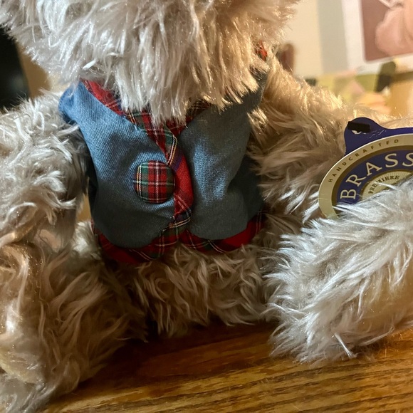 Vintage ‘96 BLOSSOM Brass Button Bear - Fully Jointed Collectible Bear Plush - Picture 4 of 9